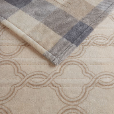 Beautyrest Ultra-Soft Plush Reversible Electric Throw
