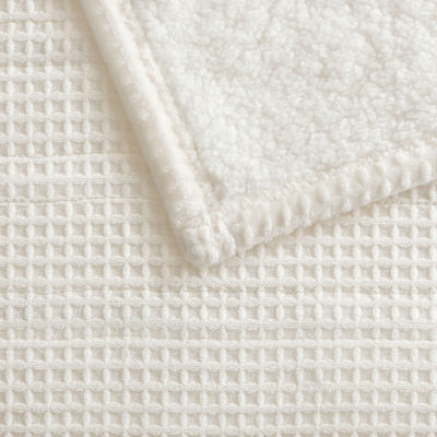 Beautyrest Heated Waffle Plush Blanket