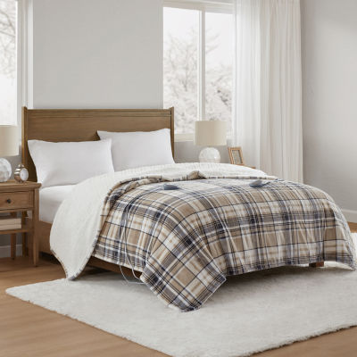Beautyrest Velour Sherpa Heated Electric Blanket