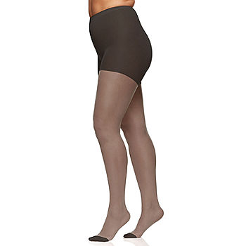 Just My Size Pantyhose, Control Top, Reinforced Toe, 4X, Off Black, Personal Care