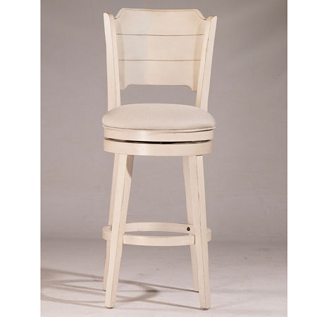 Clarion Swivel Counter Stool, One Size, White