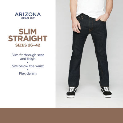 Arizona Mens Flex Slim Straight Jeans