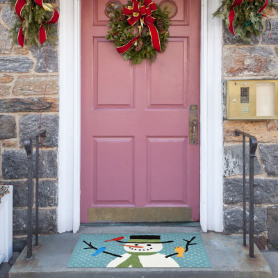 Liora Manne Frontporch Snowman And Friends Hand Tufted Rectangular Rugs & Floor Coverings Indoor Outdoor Accent Rugs