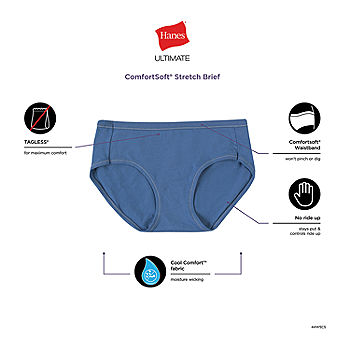 100% Cotton Women's Hipster 5-Pack Underwear Panty Multi