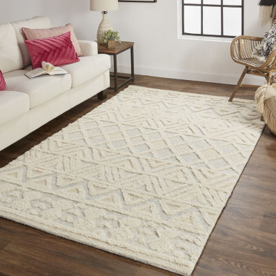 Weave And Wander Elika Geometric Hand Tufted Indoor Rectangle Area Rugs