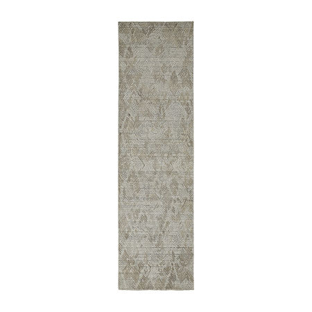 Weave And Wander Huntley Abstract Hand Woven Indoor Rectangle Runners, One Size, Gray