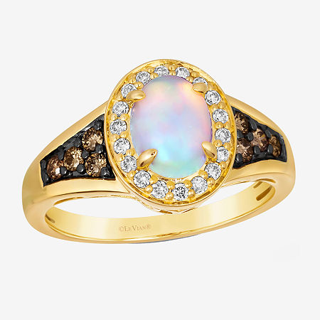 Le Vian Ring Featuring 5/8 CT. Neopolitan Opal 1/5 CT. Chocolate Diamonds 1/6 CT. Nude Diamonds Set In 14K Honey Gold, 7, Opal