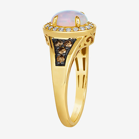 Le Vian Ring Featuring 5/8 CT. Neopolitan Opal 1/5 CT. Chocolate Diamonds 1/6 CT. Nude Diamonds Set In 14K Honey Gold, 7, Opal