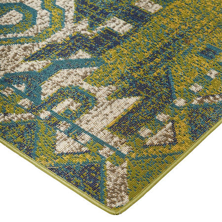 Weave And Wander Hurst Floral Machine Made Indoor Rectangle Area Rugs, One Size, Green