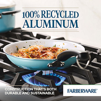 T-Fal Excite 14-pc. Aluminum Dishwasher Safe Non-Stick Cookware Set, Color:  Blue - JCPenney
