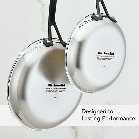 KitchenAid 5-Ply Clad Stainless Steel 10 Fry Pan, One Size, Silver