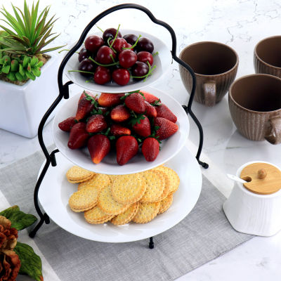 Elama 3-Tier Porcelain Tiered Server