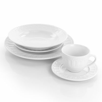 Elama Charlotte  20-pc. Porcelain Dinnerware Set