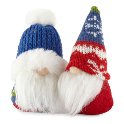 North Pole Trading Co. North Pole Village Beanie & Fairaisle Hat Gnome 2-pc. Christmas Ornament Set