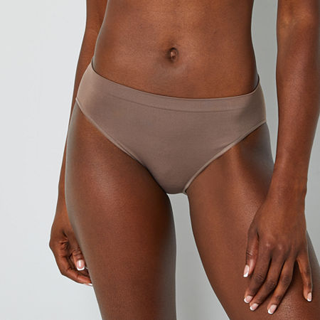 Ambrielle Seamless High Cut Panty 12p017, X-large, Beige
