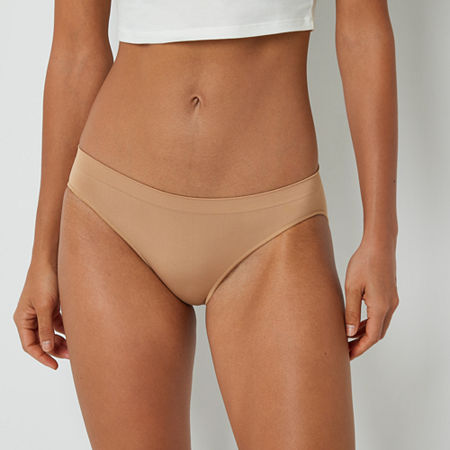 Ambrielle Seamless Bikini Panty, Small, White