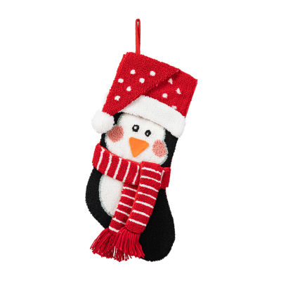 Glitzhome 3d Penguin Hooked Christmas Stocking