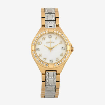 Elgin Womens Crystal Accent Two Tone Bracelet Watch Eg170023st