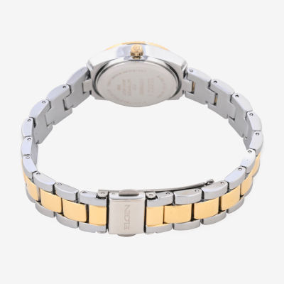 Elgin Womens Crystal Accent Two Tone Bracelet Watch Eg170033st