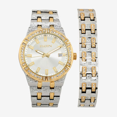 Elgin mens watch hot sale with diamond accents