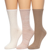 Muk Luks Ballerina Womens 2 Pair Slipper Socks