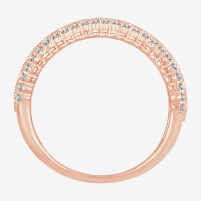 1 CT. T.W. Natural White Diamond 10K Rose Gold Anniversary Band