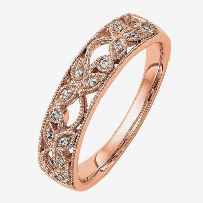 5MM Diamond Accent Natural White 14K Rose Gold Anniversary Wedding Band