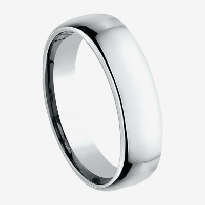 5.5MM 10K White Gold Wedding Band