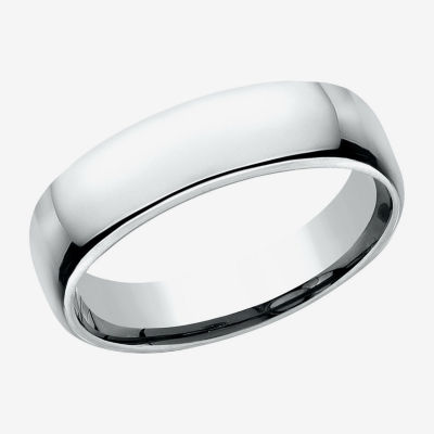 5.5MM 10K White Gold Wedding Band