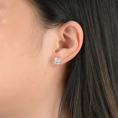 DiamonArt® 4 3/4 CT. T.W. White Cubic Zirconia Sterling Silver 7mm Stud Earrings
