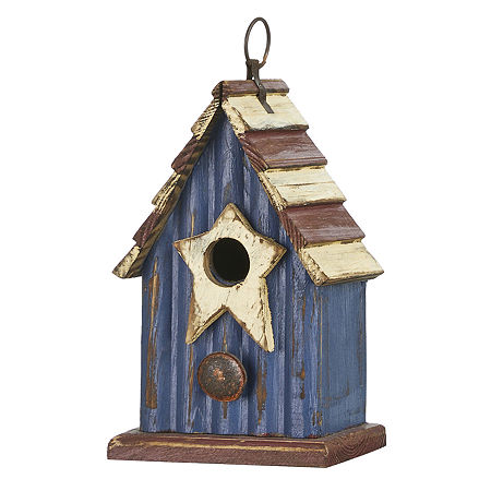 Glitzhome Bird Houses, One Size, Blue