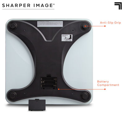 Sharper Image Digital Bathroom Scale, Tracks Body Fat & BMI, Bluetooth/Android/ iOS App Compatible