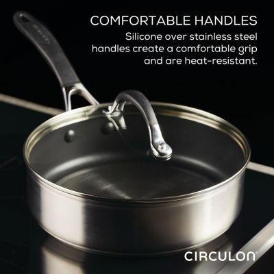 Circulon SteelShield Stainless Steel 3-qt. Saute Pan