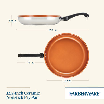Farberware Classic Traditions Stainless Steel 12.5" Frying Pan