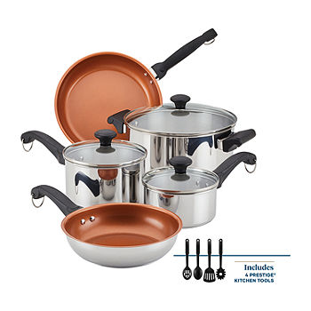 Mesa Mia Stainless Steel 14-pc. Cookware Set, Color: Stainless Steel -  JCPenney