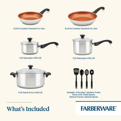 Farberware Classic Traditions Stainless Steel 12-pc. Cookware Set