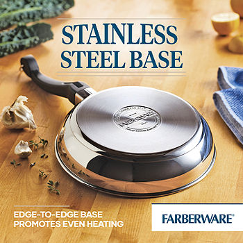 Farberware Millennium Stainless Steel Nonstick 10-Piece Cookware Set, Silver