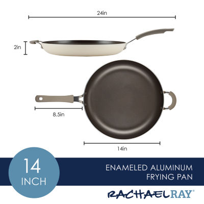 Rachael Ray Cook + Create Aluminum 14 Nonstick Frying Pan, Red