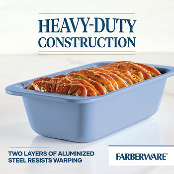Farberware Easy Solutions 11 inch x 17 inch Nonstick Bakeware Cookie Pan Baking Sheet, Blue