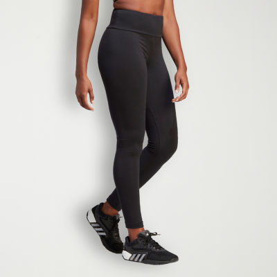 adidas Womens High Rise Full Length Leggings, Color: Black - JCPenney