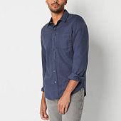 American Outdoorsman Mens Short Sleeve Button-Down Shirt, Color: Blue Topaz  - JCPenney