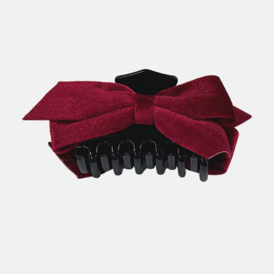 Bijoux Bar Velvet Bow Claw Hair Clip