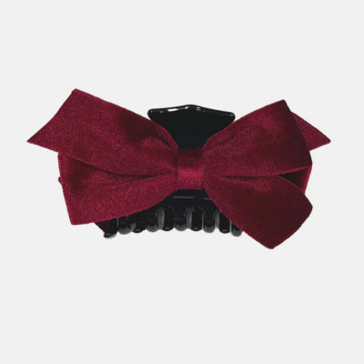 Bijoux Bar Velvet Bow Claw Hair Clip