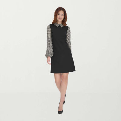 Marc New York Womens Long Sleeve Shift Dress