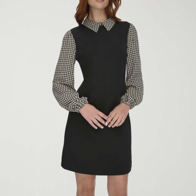 Marc New York Womens Long Sleeve Shift Dress