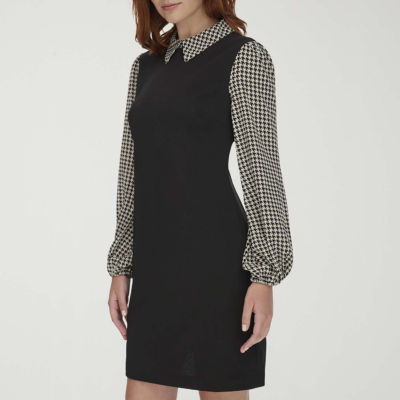 Marc New York Womens Long Sleeve Shift Dress