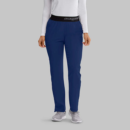 Skechers Sk202 Breeze 3-Pocket Mid-Rise Straight Leg Womens Plus Tall Tag Free Stretch Fabric Moisture Wicking Scrub Pants, 4x-large, Blue