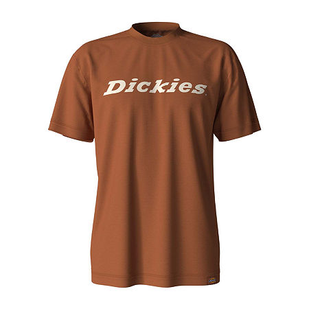 Dickies Wordmark Mens Crew Neck Short Sleeve Regular Fit Graphic T-Shirt, Xx-large, Brown