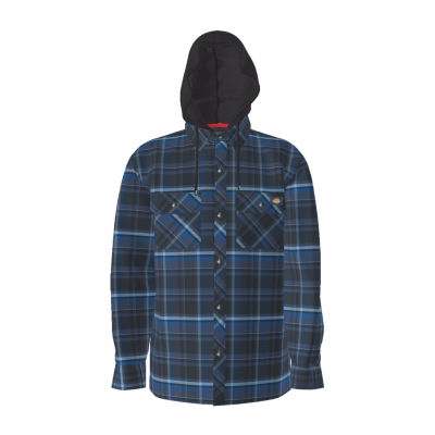 Dickies Plaid Flannel Mens Hooded Work Jacket