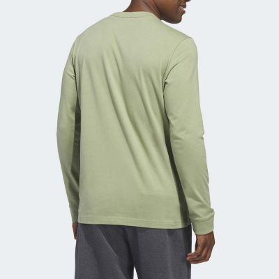 adidas Mens Crew Neck Long Sleeve Active T-Shirt